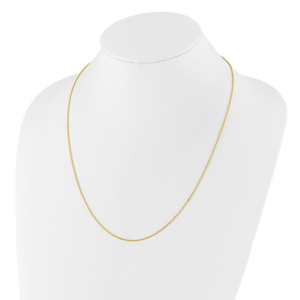Sterling Silver Gold-plated Adjustable 1.4mm Cable Chain