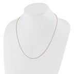 Sterling Silver Rose Gold-plated Adjustable 1.1mm D/C Spiga Chain