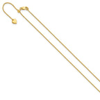 Sterling Silver Gold-plated Adjustable .95mm Snake Chain