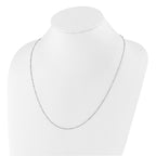 Sterling Silver RH-plt Adjustable 1.5mm Beaded D/C Box Chain