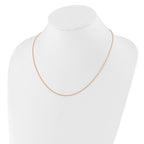 Sterling Silver Adjustable Rose Gold-plated 1.3mm Spiga Chain