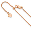 Sterling Silver Adjustable Rose Gold-plated 1.3mm Spiga Chain