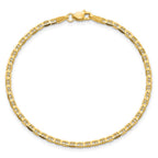 14K 2.4mm Concave Anchor with Lobster Clasp Chain
