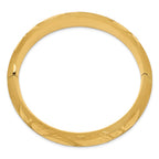 14k 11/16 Oversize Florentine Engraved 17.00mm Hinged Round Bangle Bracelet