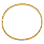 14k 3/16 Oversize Florentine Engraved 5.00mm Hinged Round Bangle Bracelet