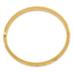 14k 5/16 Oversize Florentine Engraved 8.00mm Hinged Round Bangle Bracelet