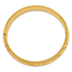 14k 9/16 Oversize Florentine Engraved 14.50mm Hinged Round Bangle Bracelet