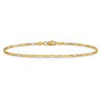 14K 1.8mm Flat Figaro with Lobster Clasp Bracelet