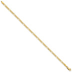 14K 2.75mm Flat Figaro with Lobster Clasp Bracelet