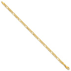 14K 4mm Flat Figaro with Lobster Clasp Bracelet