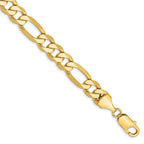 14K 8.75mm Flat Figaro with Lobster Clasp Bracelet