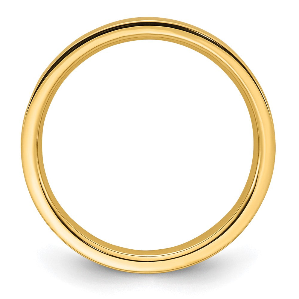 14k Yellow Gold 2.5mm Standard Weight Flat Comfort Fit Wedding Band