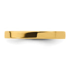 14k Yellow Gold 2.5mm Standard Weight Flat Comfort Fit Wedding Band