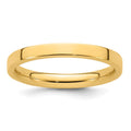 14k Yellow Gold 2.5mm Standard Weight Flat Comfort Fit Wedding Band
