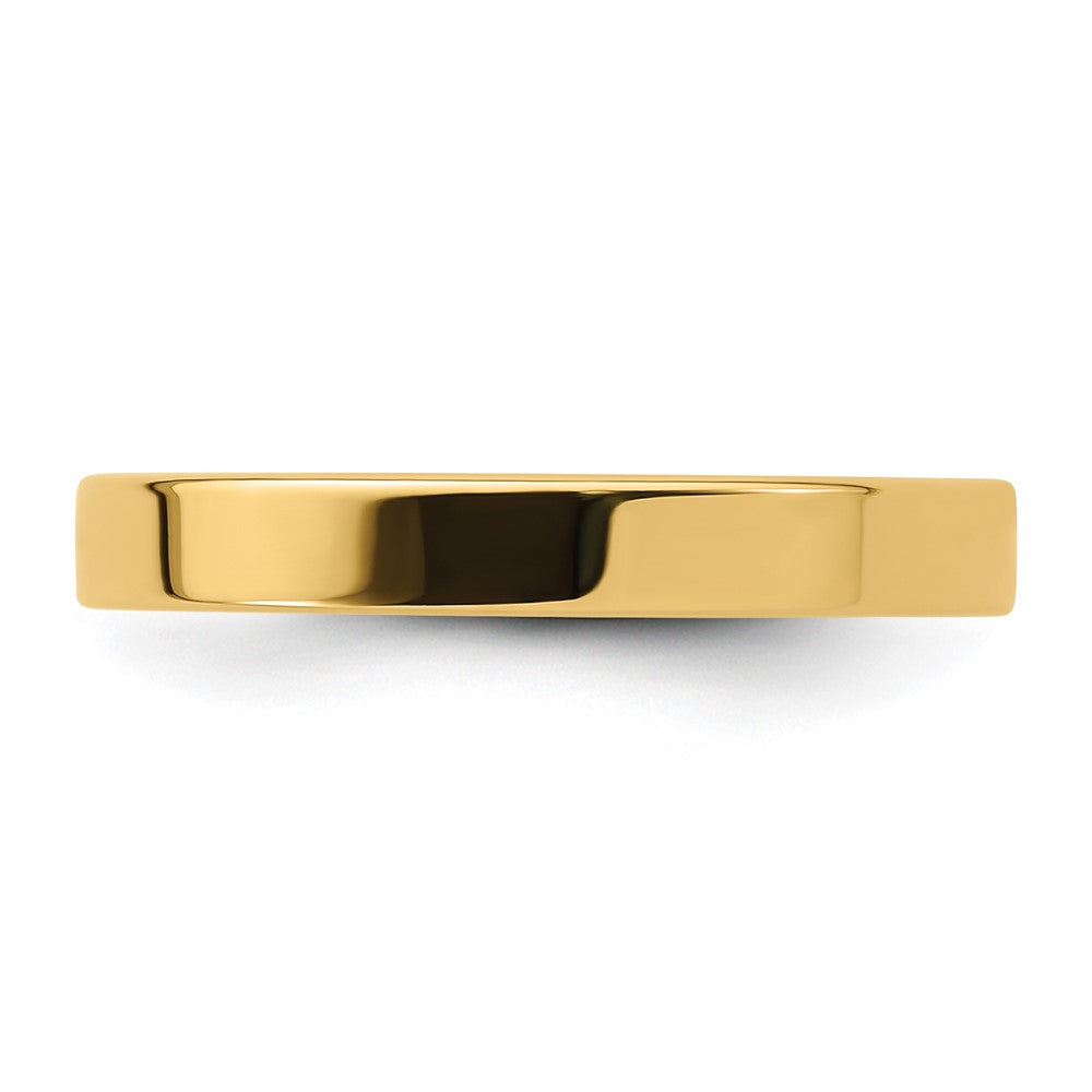 14k Yellow Gold 3mm Standard Weight Flat Comfort Fit Wedding Band
