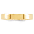 14k Yellow Gold 4mm Standard Weight Flat Comfort Fit Wedding Band