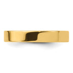 14k Yellow Gold 4mm Standard Weight Flat Comfort Fit Wedding Band