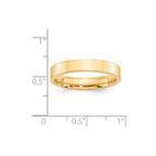 14k Yellow Gold 4mm Standard Weight Flat Comfort Fit Wedding Band