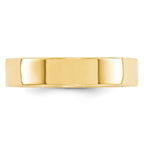 14k Yellow Gold 5mm Standard Weight Flat Comfort Fit Wedding Band