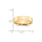 14k Yellow Gold 5mm Standard Weight Flat Comfort Fit Wedding Band