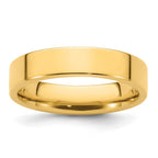 14k Yellow Gold 5mm Standard Weight Flat Comfort Fit Wedding Band