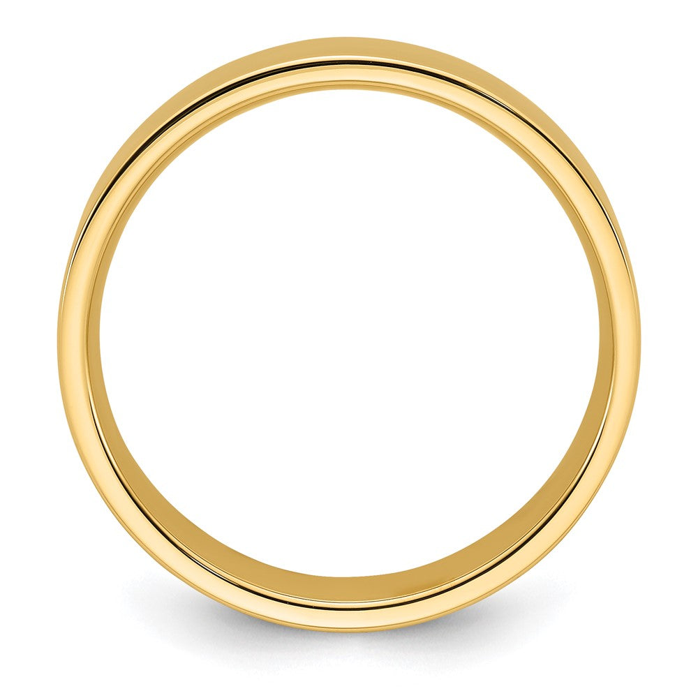 14k Yellow Gold 6mm Standard Weight Flat Comfort Fit Wedding Band