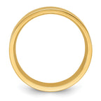 14k Yellow Gold 8mm Standard Weight Flat Comfort Fit Wedding Band