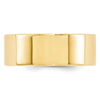14k Yellow Gold 8mm Standard Weight Flat Comfort Fit Wedding Band