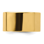14k Yellow Gold 12mm Standard Weight Flat Comfort Fit Wedding Band