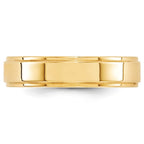 14k Yellow Gold 5mm Flat with Step Edge Wedding Band