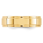 14k Yellow Gold 6mm Flat with Step Edge Wedding Band