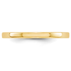 14k Yellow Gold 2mm Lightweight Flat Wedding Band