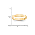 14k Yellow Gold 3mm Lightweight Flat Wedding Band