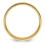 14k Yellow Gold 8mm Lightweight Flat Wedding Band