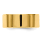 14k Yellow Gold 8mm Lightweight Flat Wedding Band