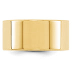 14k Yellow Gold 10mm Lightweight Flat Wedding Band