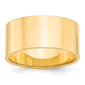14k Yellow Gold 10mm Lightweight Flat Wedding Band