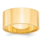 14k Yellow Gold 10mm Lightweight Flat Wedding Band
