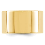 14k Yellow Gold 12mm Lightweight Flat Wedding Band