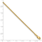 14K 1mm Franco with Lobster Clasp Bracelet