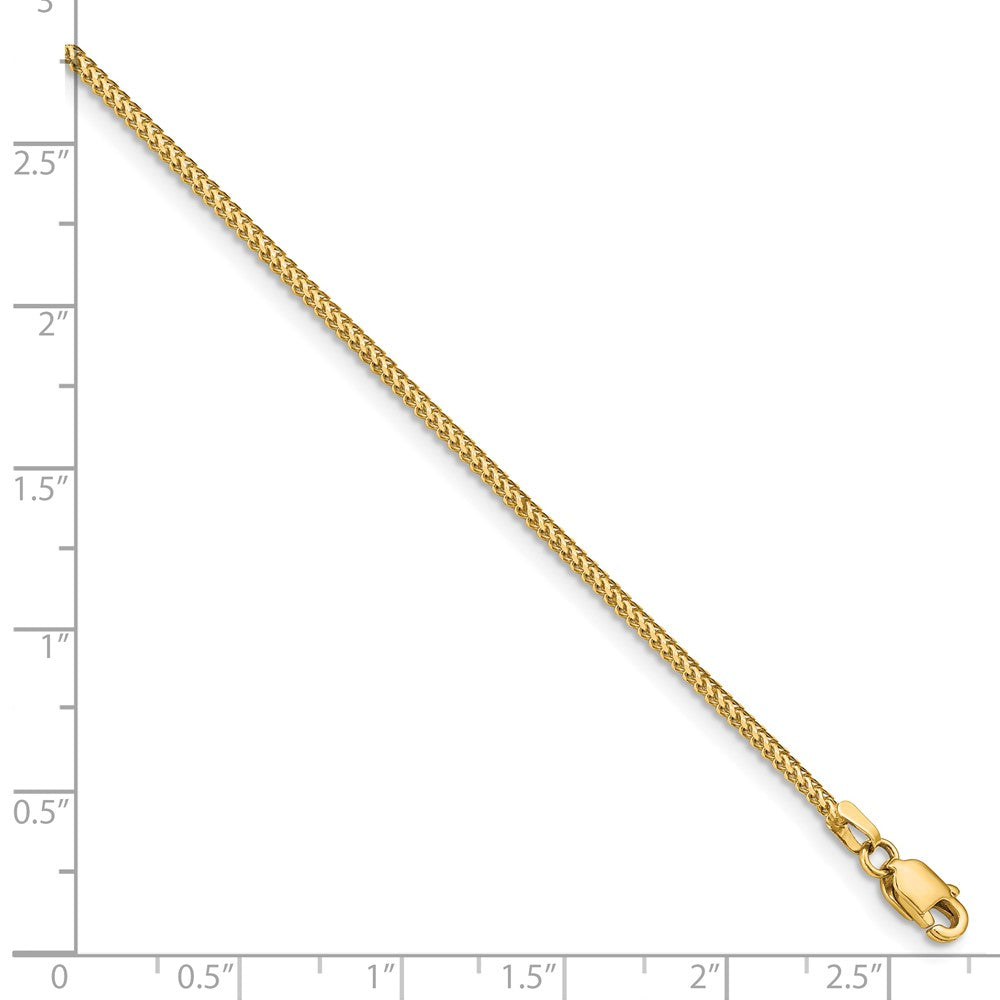 14K 1mm Franco with Lobster Clasp Bracelet