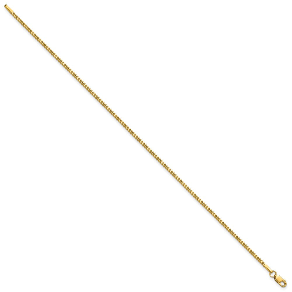 14K 1.3mm Franco with Lobster Clasp Bracelet