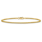 14K 1.3mm Franco with Lobster Clasp Bracelet