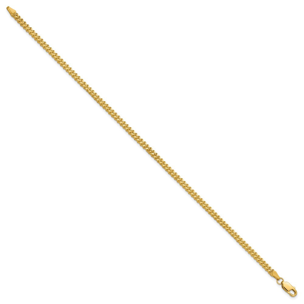 14K 2mm Franco with Lobster Clasp Bracelet
