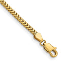 14K 2.5mm Franco with Lobster Clasp Bracelet