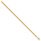 14K 3mm Franco with Fancy Lobster Clasp Bracelet