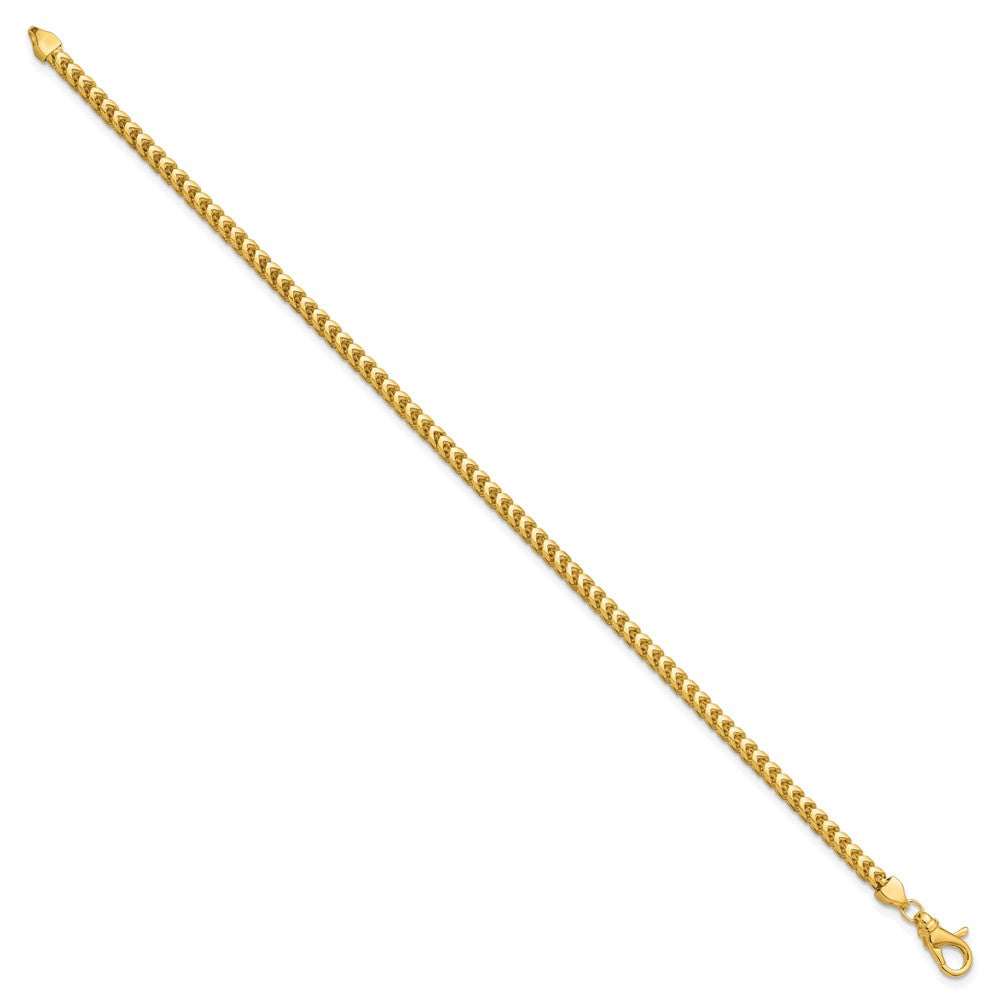 14K 3mm Franco with Fancy Lobster Clasp Bracelet