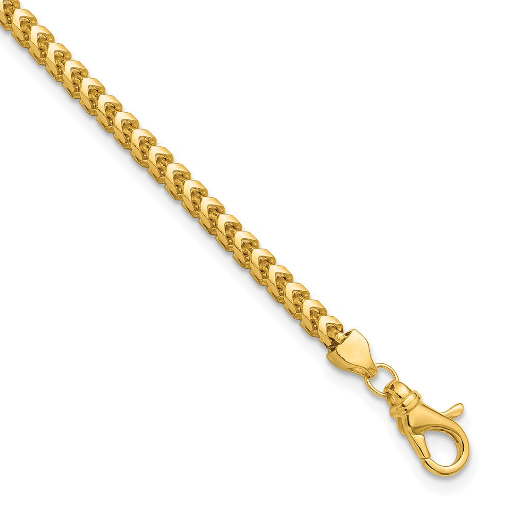 14K 3mm Franco with Fancy Lobster Clasp Bracelet