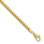 14K 3mm Franco with Fancy Lobster Clasp Bracelet