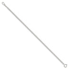 Silver-tone Steel 4.75mm Curb Pocket Watch Chain